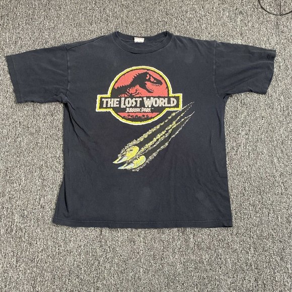 The Lost World Jurassic Park 1997 XLarge T-Shirt Vintage 90's Movie Promo Tee